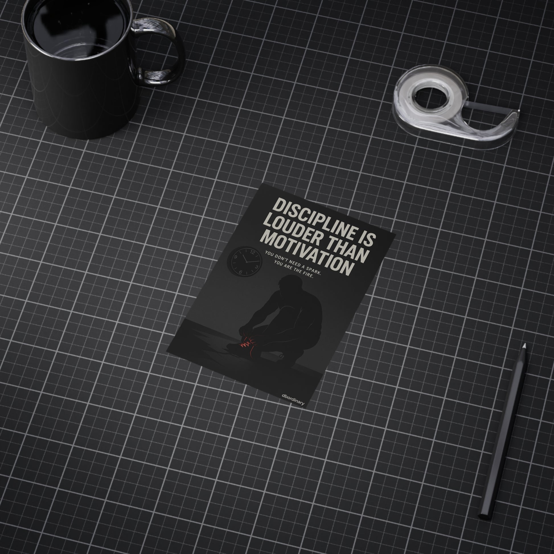 "Discipline is Louder Than Motivation" – Morning Grind Poster