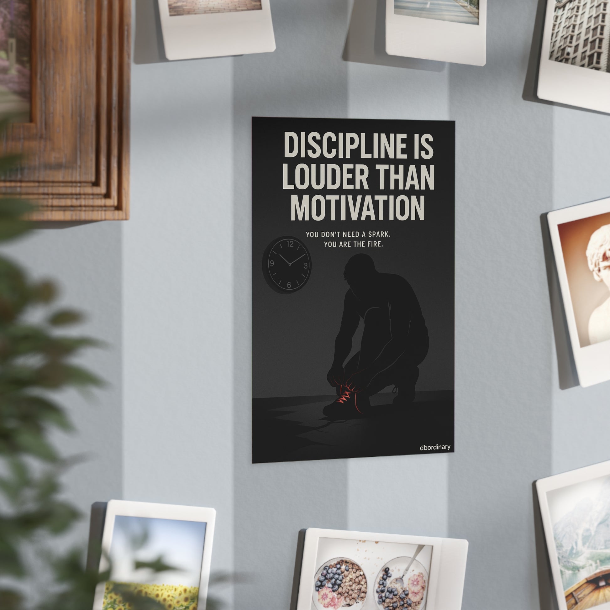 "Discipline is Louder Than Motivation" – Morning Grind Poster