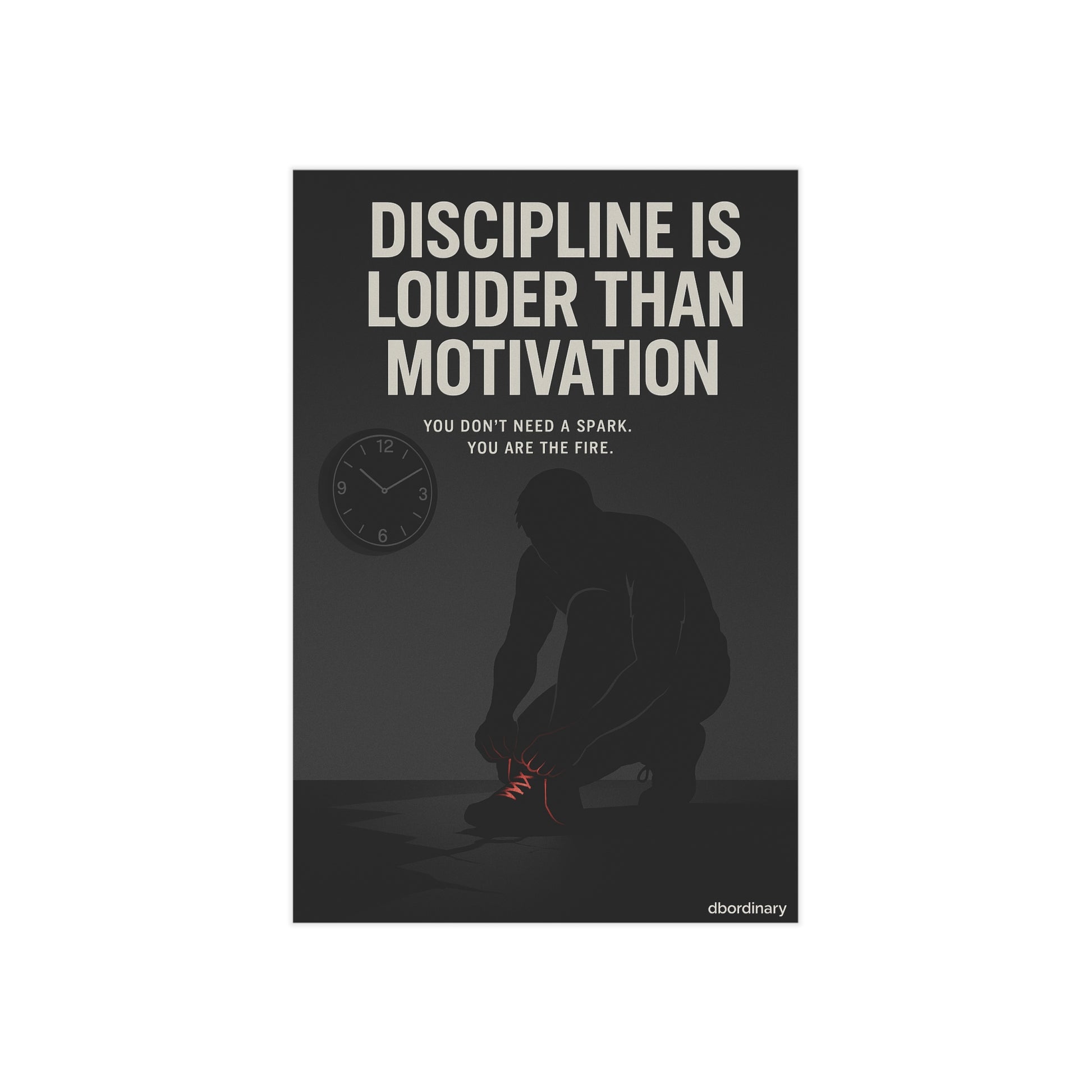 "Discipline is Louder Than Motivation" – Morning Grind Poster